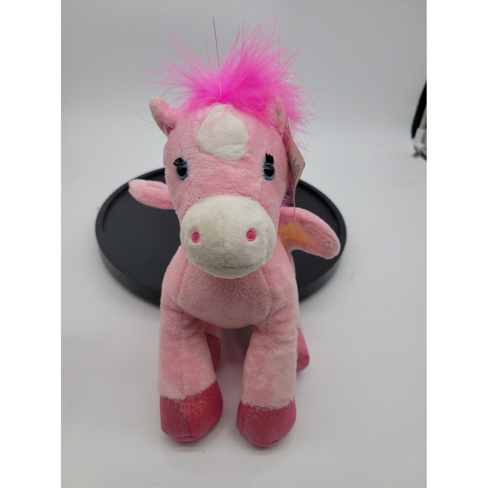 Vintage Animal Alley Pink  Winged Pegasus Horse Pony Plush 10" Toys R Us